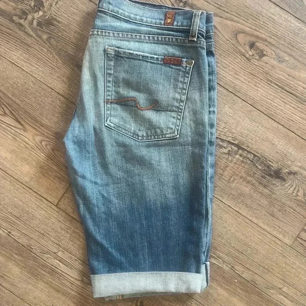 7 for all mankind long Jean shorts - Picture 2 of 2